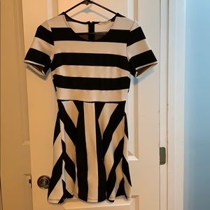 Black & white striped dress